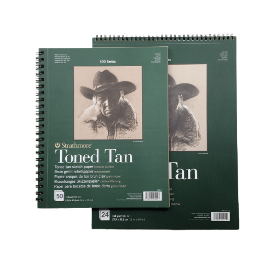 Strathmore A4+ Pad Toned Tan ( 27.9X35.6 CM x 24 sheets) 118 g/m2 Tan paper color 400 Series Heavyweight Drawing (11*14 IN) Strathmore A4+ Pad Toned Tan ( 27.9X35.6 CM x 24 sheets) 118 g/m2 Tan paper color 400 Series Heavyweight Drawing (11*14 IN)